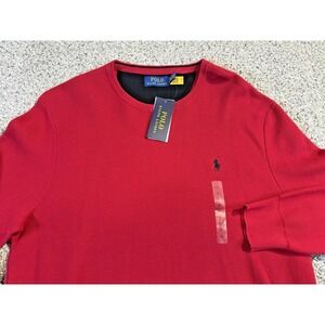 Polo Ralph Lauren Sweater Pony Cotton Textured Knit Men's Size XL Crewneck Red
